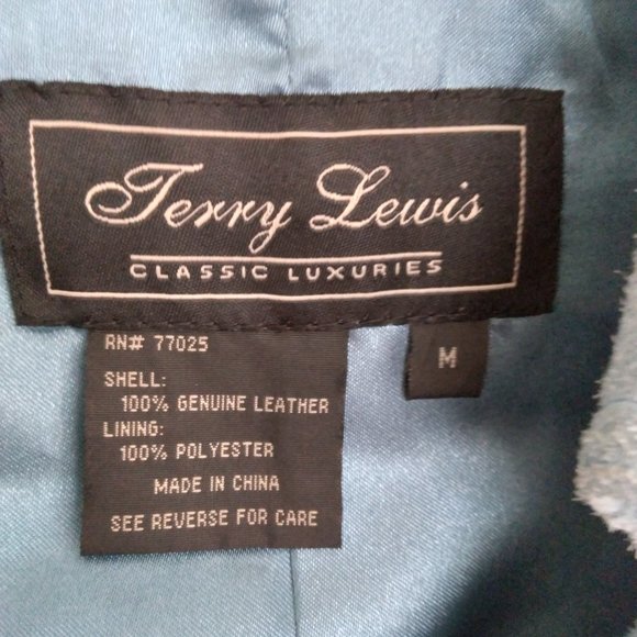 New Terry Lewis Classic Luxuries Blue Size M Double Breasted Lined Suede Coat - Picture 9 of 13